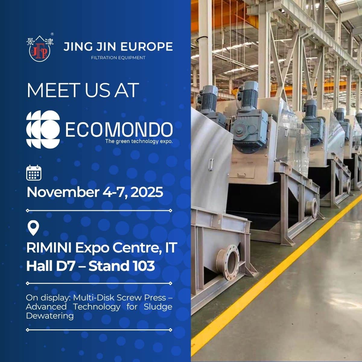 Jing Jin Europe at Ecomondo 2025 - Jing Jin Europe